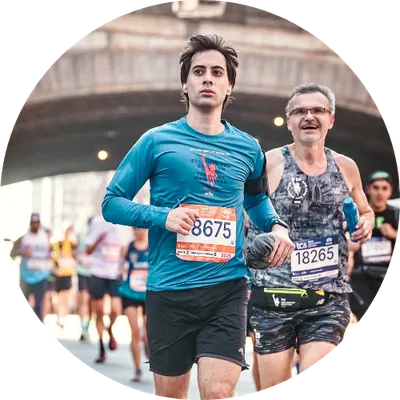 Andy running the NYC Marathon