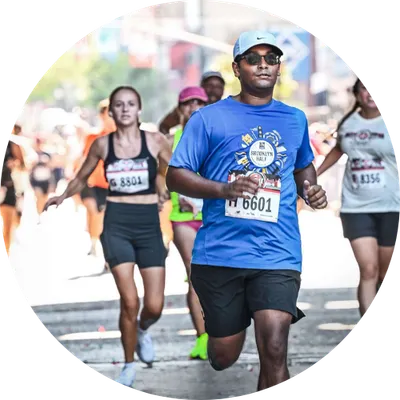Indy running the Bronx 10 Mile